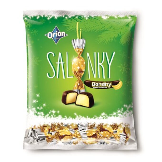 Orion Salonky BANÁNY v čokoláde 340g